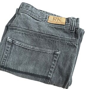 Rich Kids Jeans Co Mens Charcoal Wash Denim Relaxed Fit Jeans Waist 40x32(38x31)